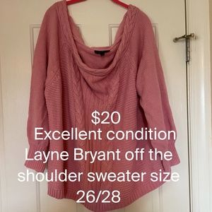 plus size off the shoulder sweater 26/28